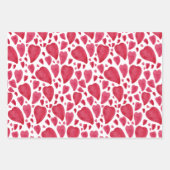 美しい水彩ハート ラッピングペーパーシート (正面2)