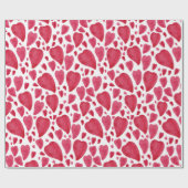 美しい水彩ハート ラッピングペーパー (フラット)