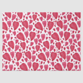 美しい水彩ハート 薄葉紙