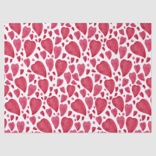 美しい水彩ハート 薄葉紙 (正面)