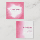 美しい水彩バラ名刺 スクエア名刺 (正面/裏面)