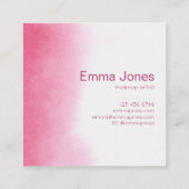 美しい水彩バラ名刺 スクエア名刺 (裏面)