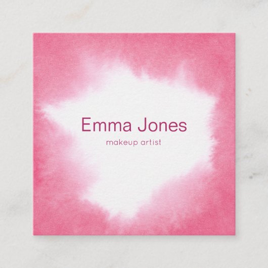 美しい水彩バラ名刺 スクエア名刺 (正面)