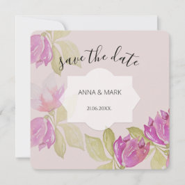 美しい水彩ピンクの花の手絵を描形