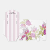 美しい水彩ピンクの花の手絵を描形 フェイバーボックス (折り畳みなし)