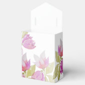 美しい水彩ピンクの花の手絵を描形 フェイバーボックス (オープン)