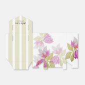 美しい水彩ピンクの花の手絵を描形 フェイバーボックス (折り畳みなし)