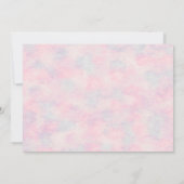 美しい水彩ピンクの誕生発表 招待状 (裏面)