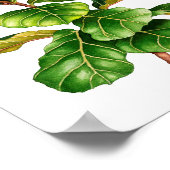 美しい水彩フィグプラントアートプリントポスター ポスター (角)