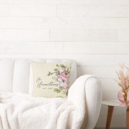 美しい水彩フローラカスタム設立 クッション