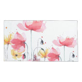 美しい水彩フローラガーデングリーン自然 枕カバー (裏面)