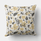 美しい水彩フローラクレマチス花 クッション (裏面)