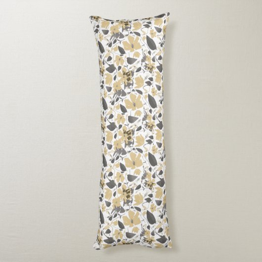 美しい水彩フローラクレマチス花 ボディピロー (裏面 (縦))