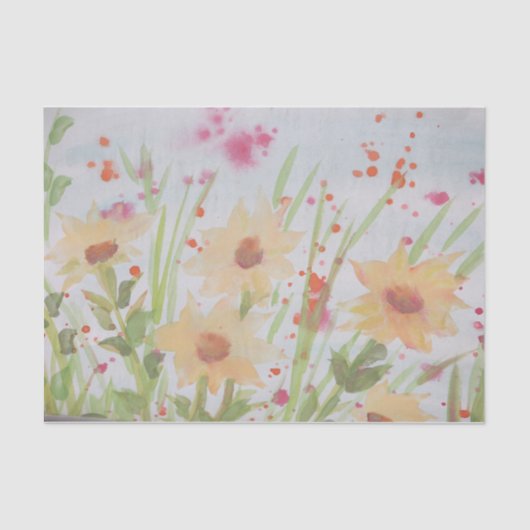 美しい水彩フローラティッシュペーパー 薄葉紙 (正面)