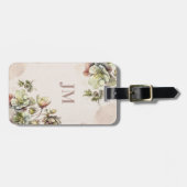 美しい水彩フローラデザイン ラゲッジタグ (正面横)