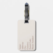 美しい水彩フローラデザイン ラゲッジタグ (裏面縦)