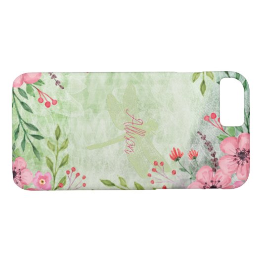 美しい水彩フローラピンク名 Case-Mate iPhoneケース (裏面(横))