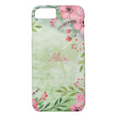 美しい水彩フローラピンク名 Case-Mate iPhoneケース (裏面)