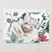 美しい水彩フローラ写真 セーブザデート (裏面)