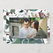 美しい水彩フローラ写真 セーブザデート (正面/裏面)