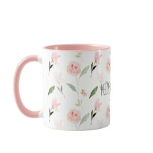 美しい水彩フローラ赤面ピンク