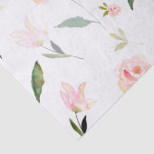 美しい水彩フローラ赤面ピンク 薄葉紙 (詳細)