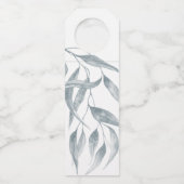 美しい水彩フローラ青 ボトルネックタグ (裏面)