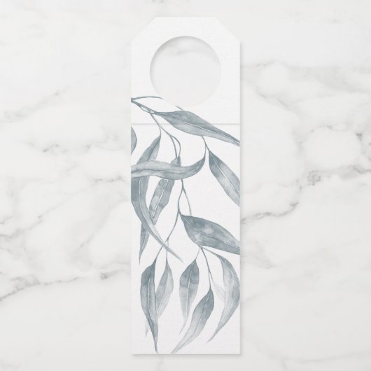 美しい水彩フローラ青 ボトルネックタグ (裏面)