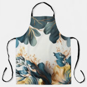 美しい水彩フローラ エプロン (正面)