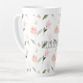 美しい水彩フローラ カフェラテマグ (左アングル)