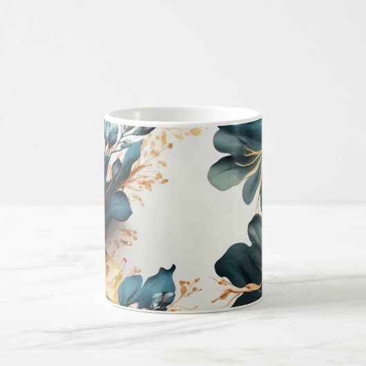 美しい水彩フローラ コーヒーマグカップ (中央)