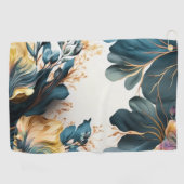 美しい水彩フローラ ゴルフタオル (横)