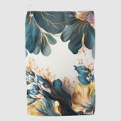 美しい水彩フローラ ゴルフタオル (正面)