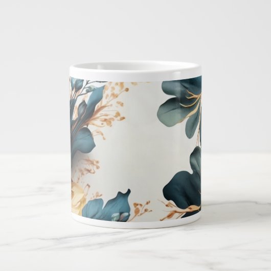 美しい水彩フローラ ジャンボコーヒーマグカップ (正面)