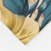 美しい水彩フローラ フリースブランケット (角)