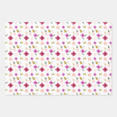 美しい水彩フローラ ラッピングペーパーシート (正面3)