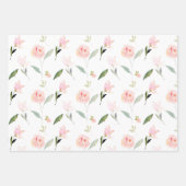 美しい水彩フローラ ラッピングペーパーシート (正面)