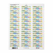 美しい水彩フローラ ラベル (フルシート)