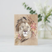 美しい水彩ライオン ポストカード (スタンド正面)