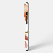 美しい水彩ワイルドフラワーオレンジイニシャル iPhoneケース (左側面)