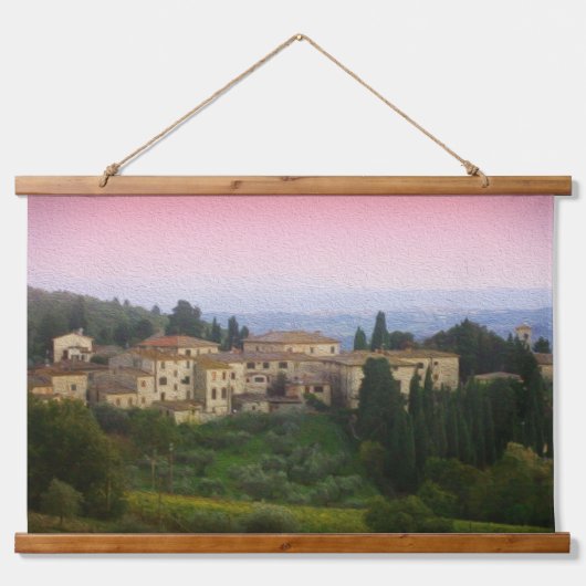 美しい水彩効果トスカーニイタリア 吊り下げ型タペストリー (正面)