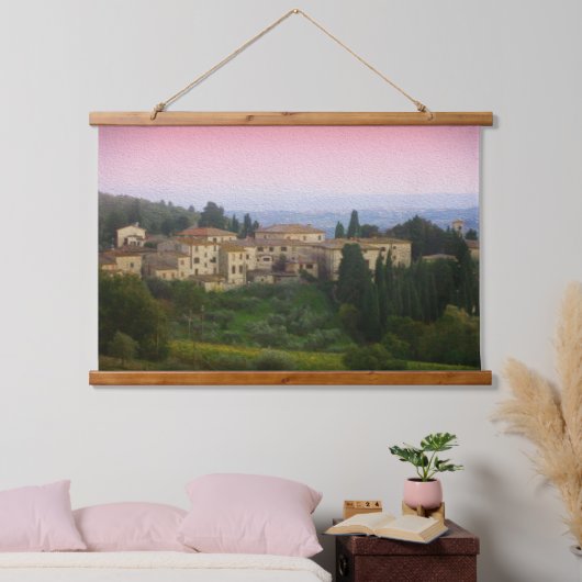 美しい水彩効果トスカーニイタリア 吊り下げ型タペストリー (寝室)