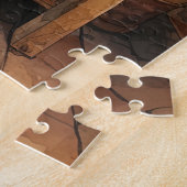 美しい水彩地方の野菜店 ジグソーパズル (側面)