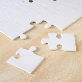 美しい水彩女性めい想の抽象芸術 ジグソーパズル (側面)