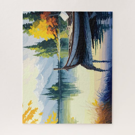 美しい水彩屋外の風景 ジグソーパズル (縦)