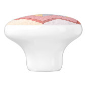 美しい水彩幾何学模様レトロパターンピンク セラミックノブ (側面)