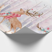 美しい水彩木地/動物のパターン ラッピングペーパー (角)