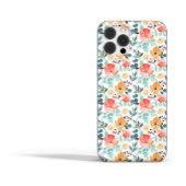 美しい水彩植物性花模様+モノグラム Case-Mate iPhoneケース