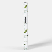 美しい水彩植物性花模様+モノグラム Case-Mate iPhoneケース (裏面 / 右)