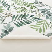 美しい水彩植物葉の図  シェルパブランケット (3/4)